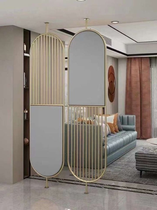 Contemporary Gold & Grey Partition Screen