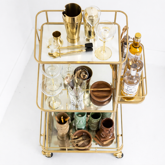 Chic Rolling Cocktail Station
