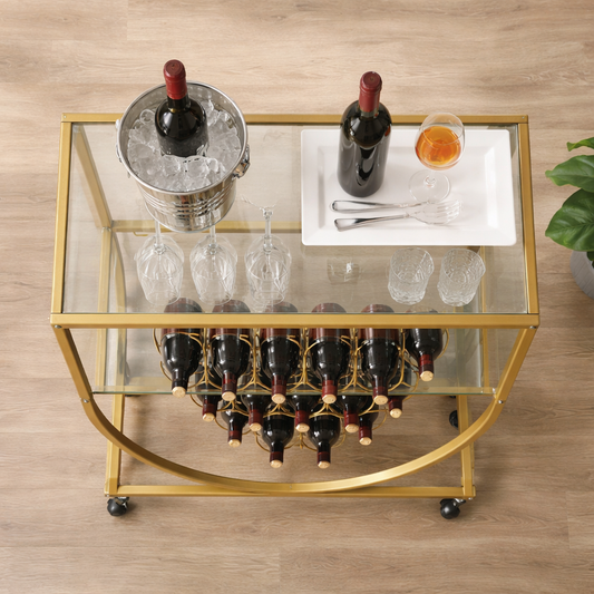 Signature Wine Display Bar Cart
