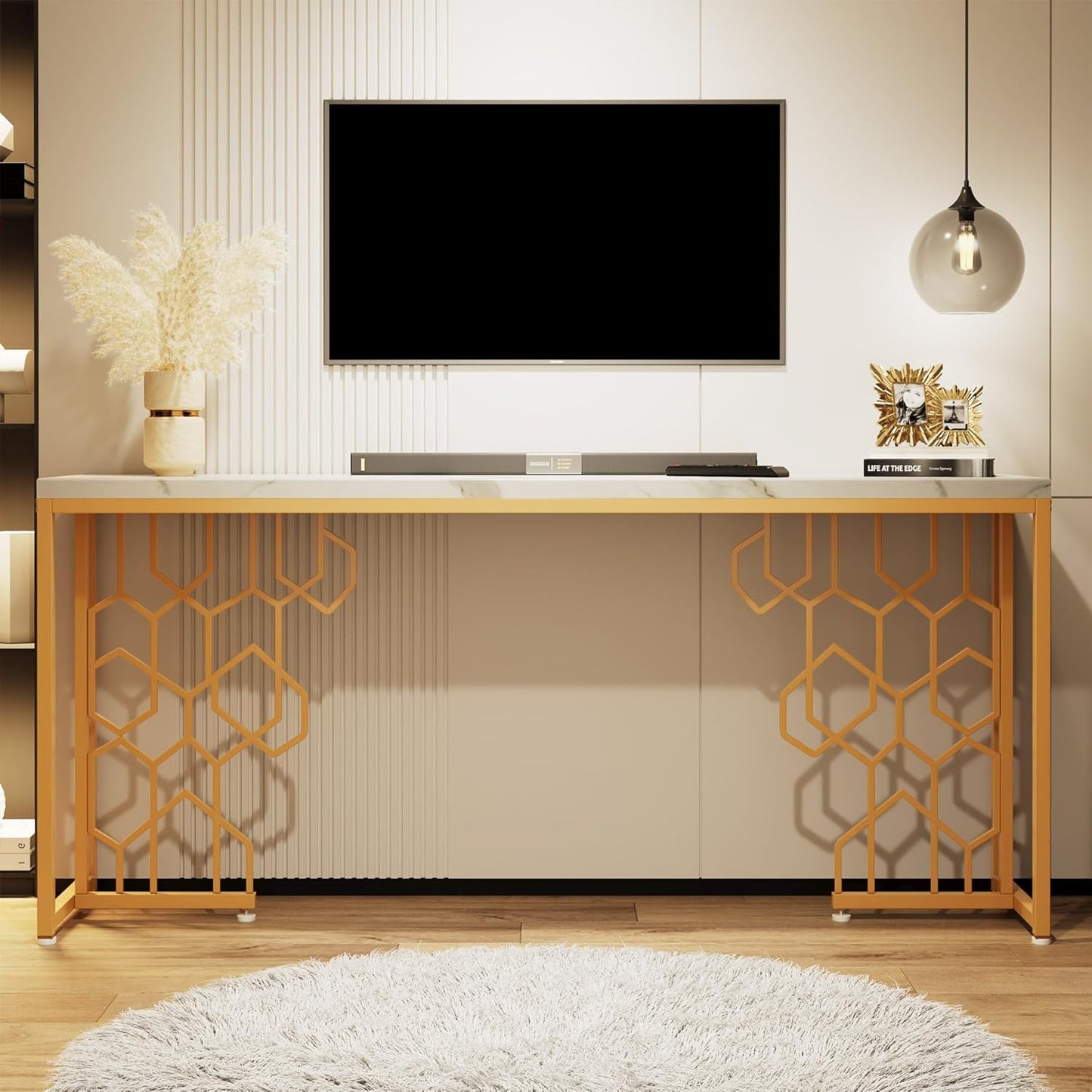 Luxury Gold Console Table