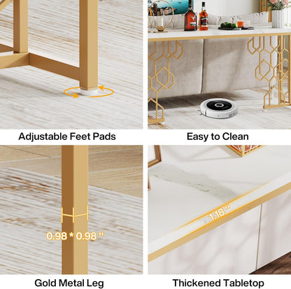 Luxury Gold Console Table