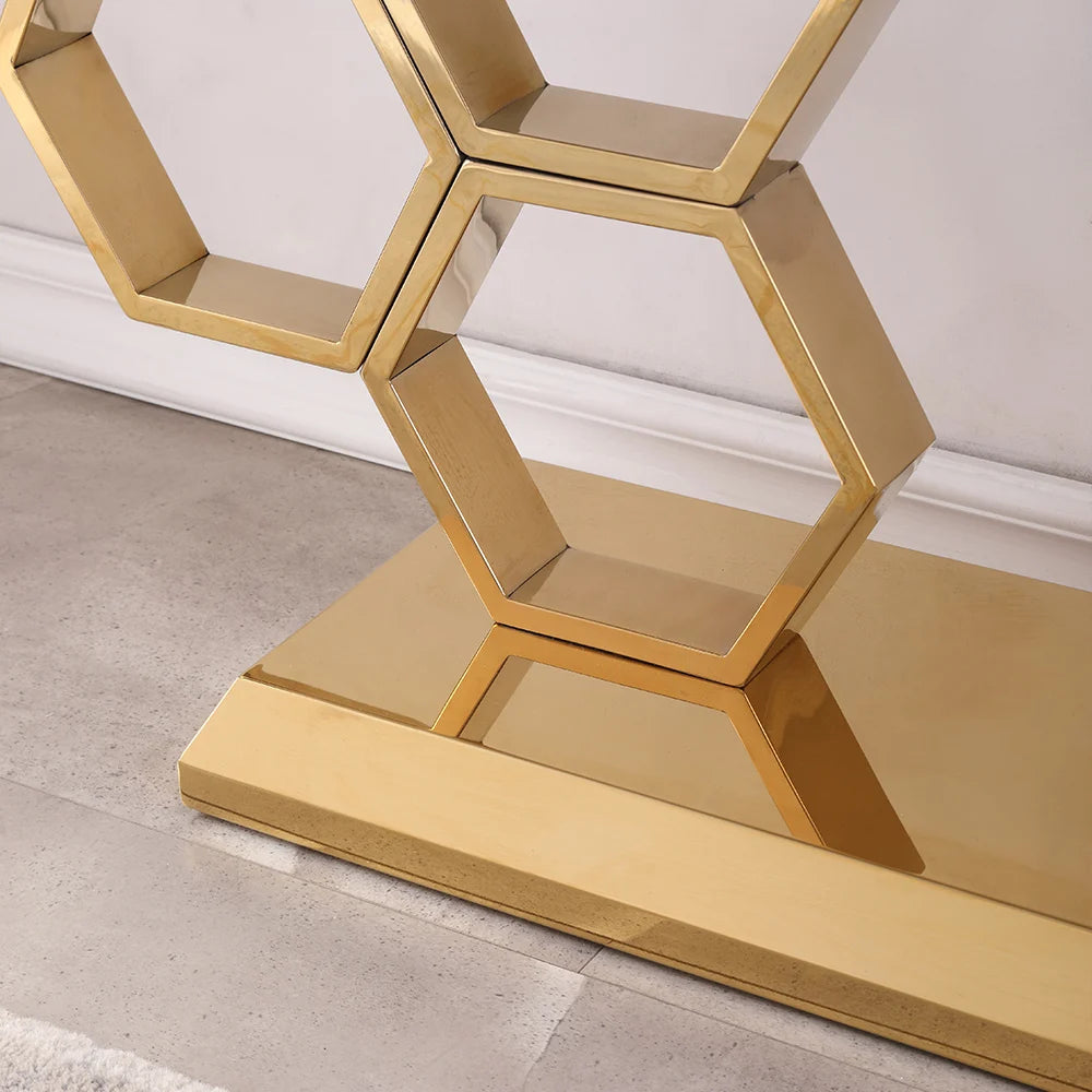 Luxury Honeycomb Console Table