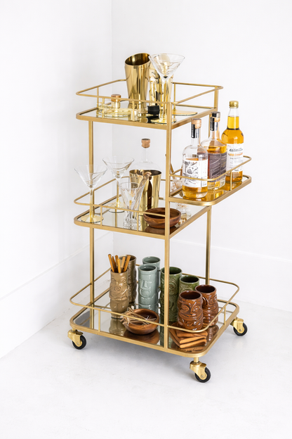 Chic Rolling Cocktail Station