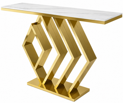 Luxury Console Table with Marble Top