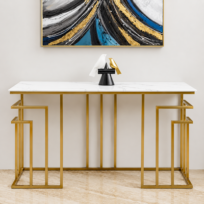 Modern Entryway Gold Console Table