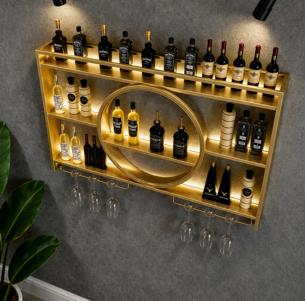Aurora Luxe Wall Bar Shelf