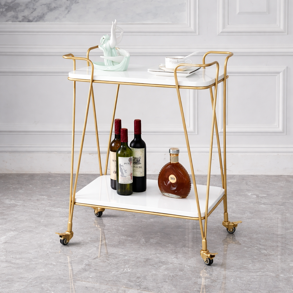 Luxury Gold Bar Cart Overhead