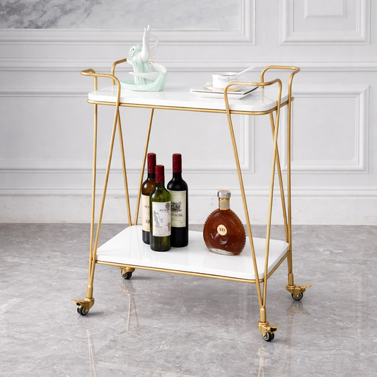 Luxury Gold Bar Cart Overhead