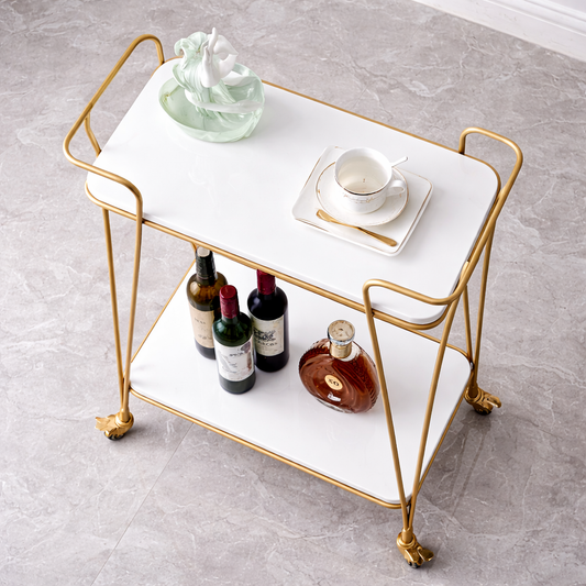 Luxury Gold Bar Cart Overhead