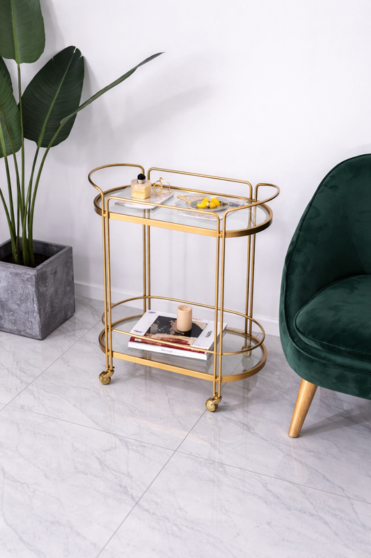 Modern Glam Serving Trolley