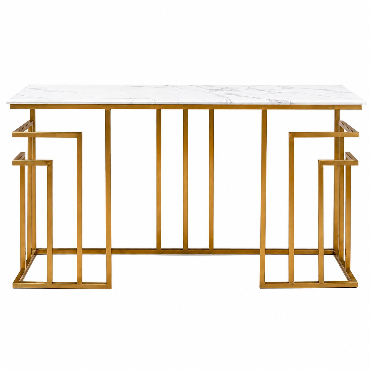 Modern Entryway Gold Console Table