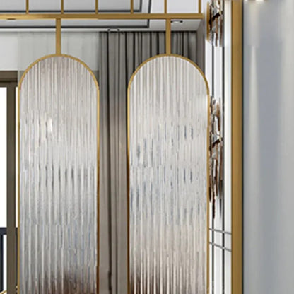Luxury Art Deco Golden Frame Glass Partition