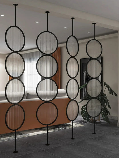 Luxury Golden Circular Glass Room Divider