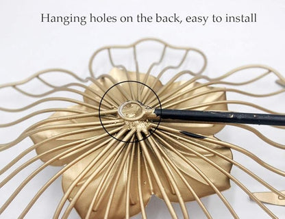 Metal Floral Wire Frame Wall Art – Elegant Flower Design