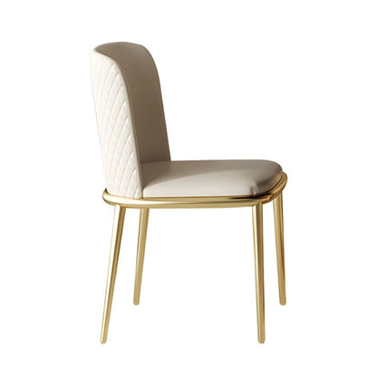 Luxury White Marble Dining Table with Golden Infinity Base – Modern With 6 Chair