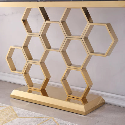 Luxury Honeycomb Console Table