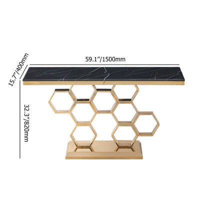 Luxury Honeycomb Console Table
