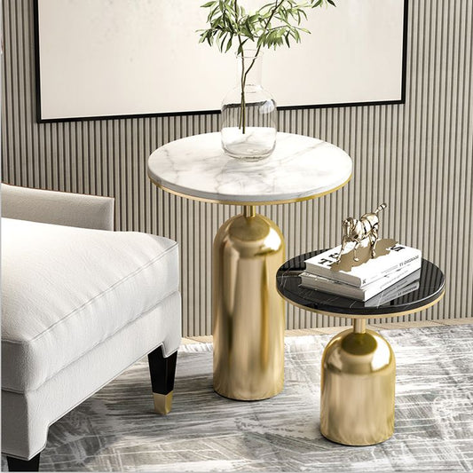 Luxury Marble & Gold Side Table Set